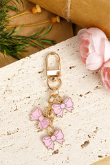 Pink Bow Knot Shape Charms Plated Alloy Keychain Other Accessories JT's Designer Fashion