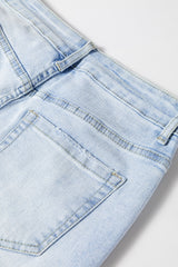 Beau Blue Vintage Light Wash Distressed Flare Jeans Jeans JT's Designer Fashion