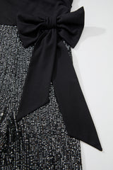 Black Sequined Tube Top Waist Knot Wide Leg Jumpsuit Jumpsuits & Rompers JT's Designer Fashion