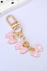 Pink Bow Knot Shape Charms Plated Alloy Keychain Other Accessories JT's Designer Fashion