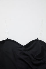 Black Sequined Tube Top Waist Knot Wide Leg Jumpsuit Jumpsuits & Rompers JT's Designer Fashion