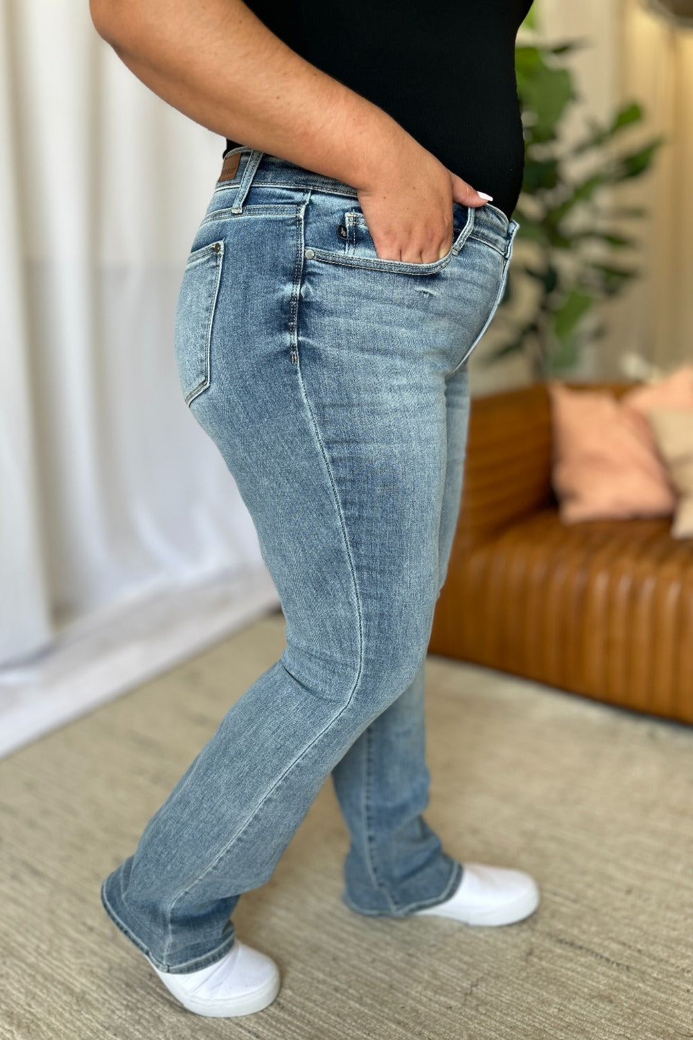 Judy Blue Full Size Medium Rise Bootcut Jeans Jeans JT's Designer Fashion