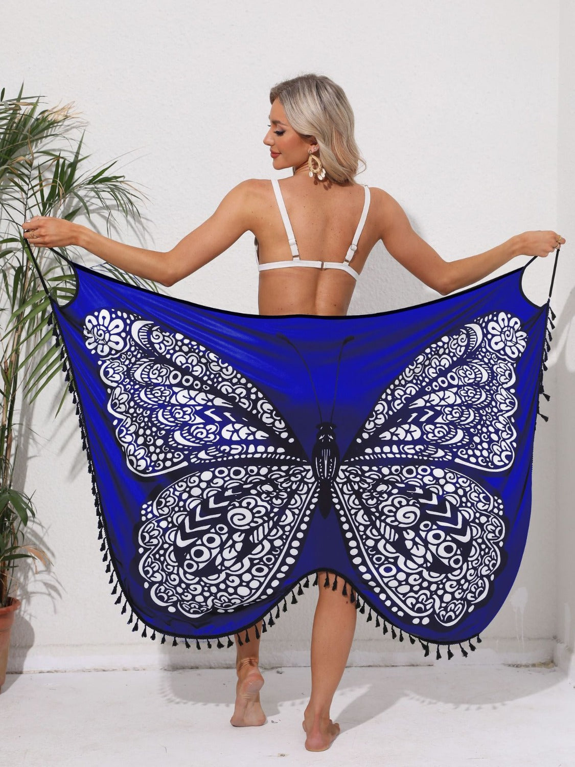 Tassel Butterfly Spaghetti Strap Cover Up Beach Cover-ups JT's Designer Fashion