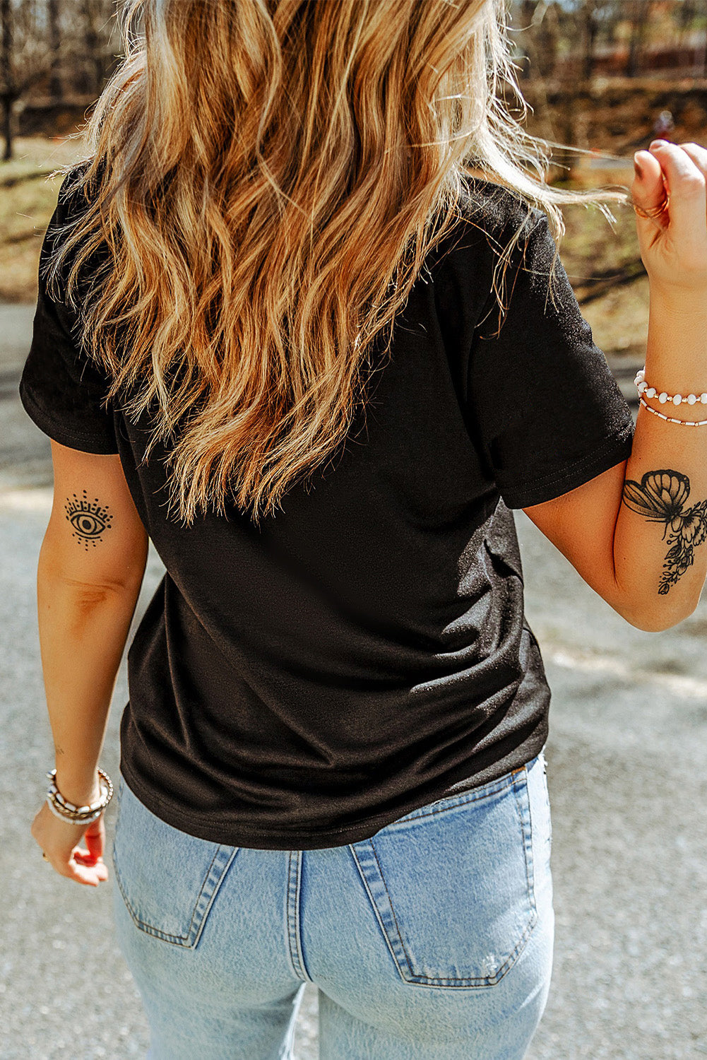 Black CRAWFISH BOIL CREW Graphic Casual T Shirt Graphic Tees JT's Designer Fashion