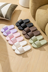 White Textured Thick Sole Soft EVA Home Slippers Slippers JT's Designer Fashion