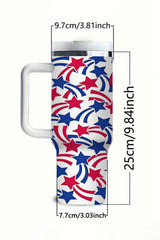 White American Stars Print Large Tumbler 40oz Tumblers JT's Designer Fashion