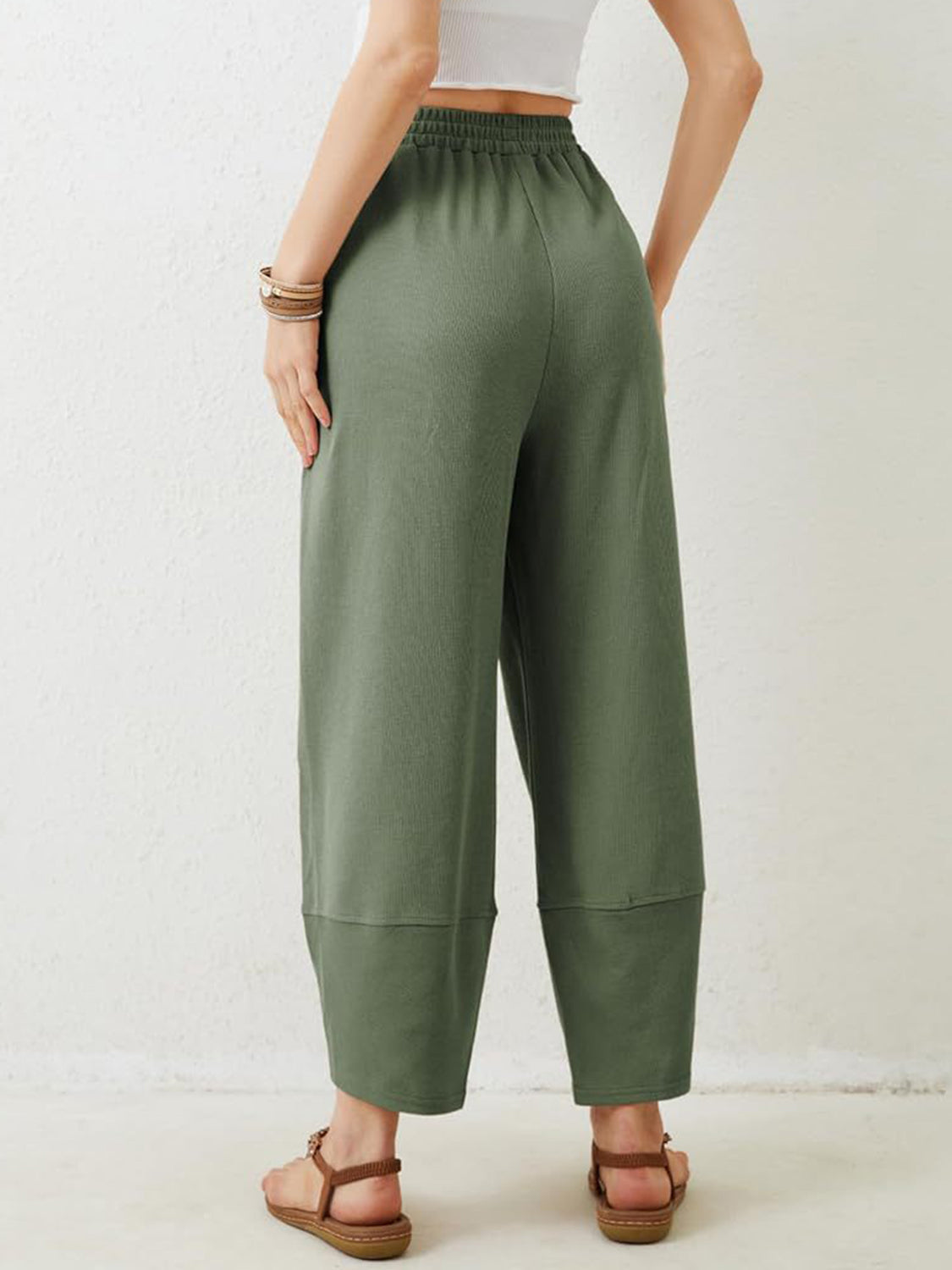 Lovelet Elastic Waist Wide Leg Pants Pants & Culotte JT's Designer Fashion