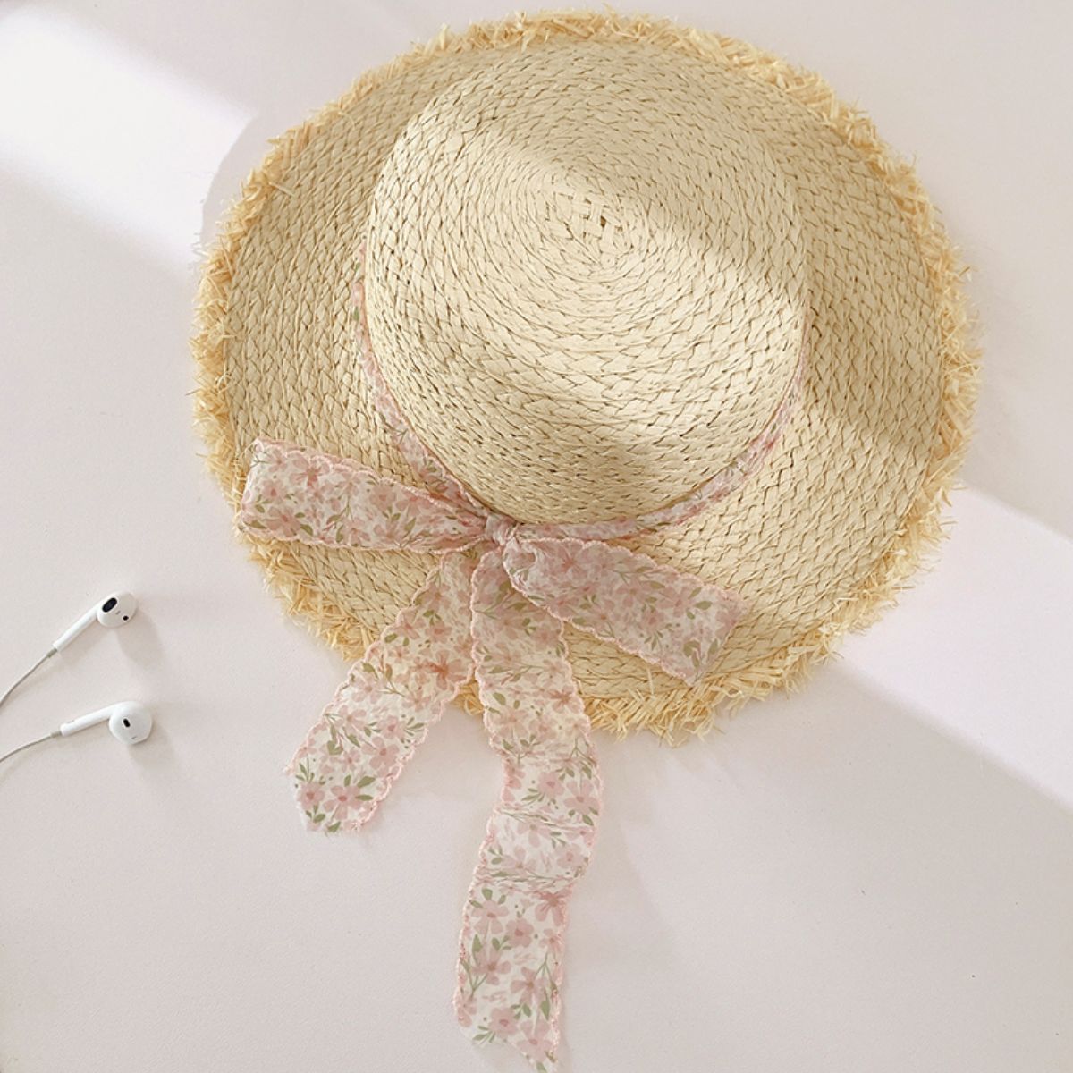 Raffia Straw Braided Sun Hat Blush Pink One Size Hats & Caps JT's Designer Fashion