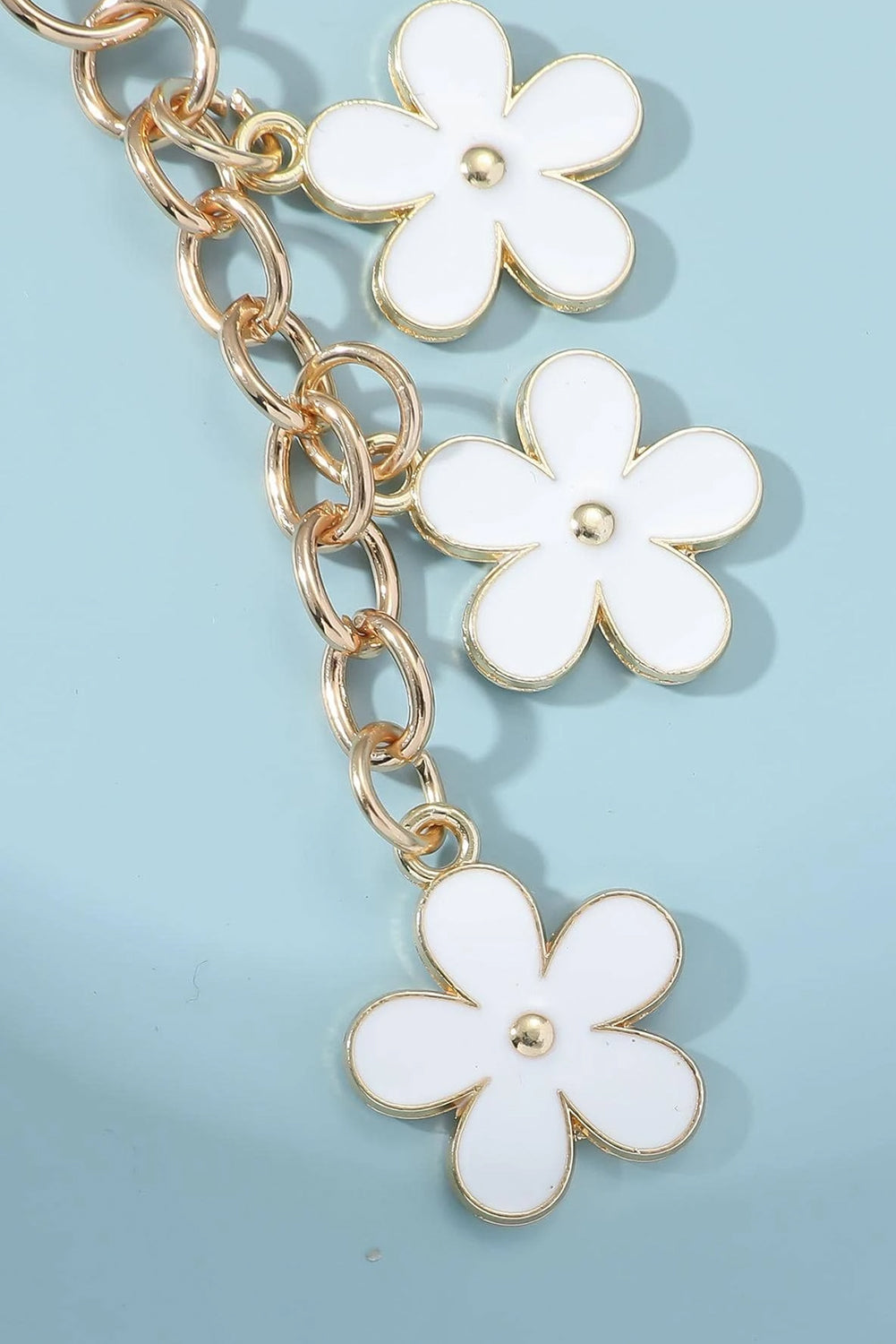 White Cute Flower Shape Ornament Key Buckle Other Accessories JT's Designer Fashion