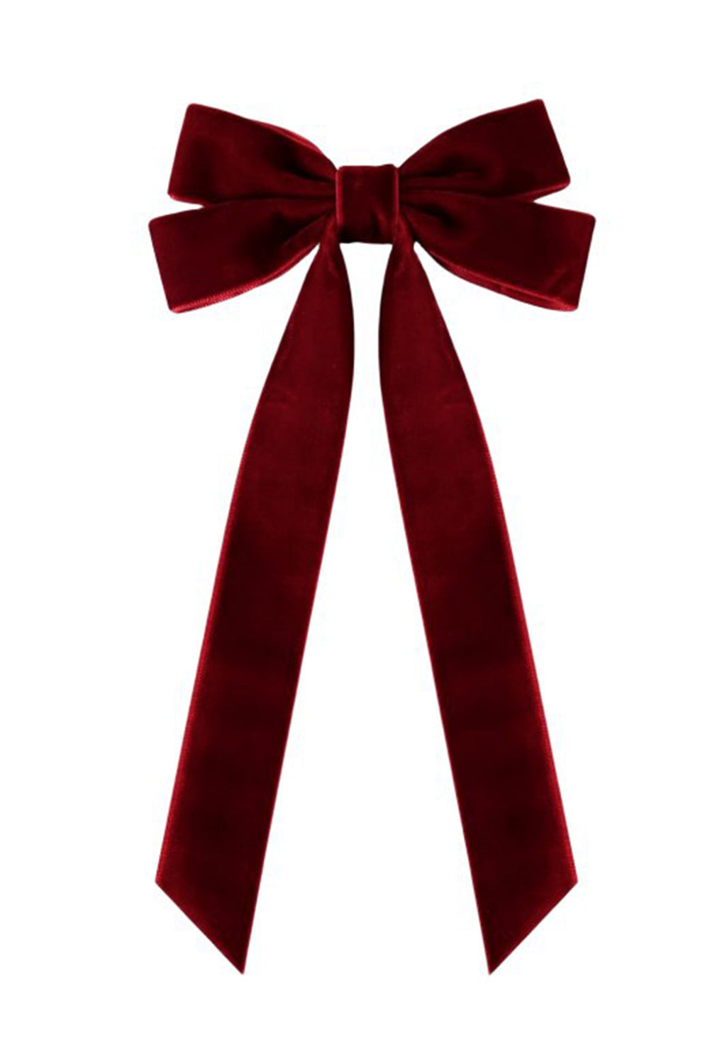 Red Sandalwood Velvet Bowknot Frenchy Girl Fashion Hair Clip Headwear JT's Designer Fashion