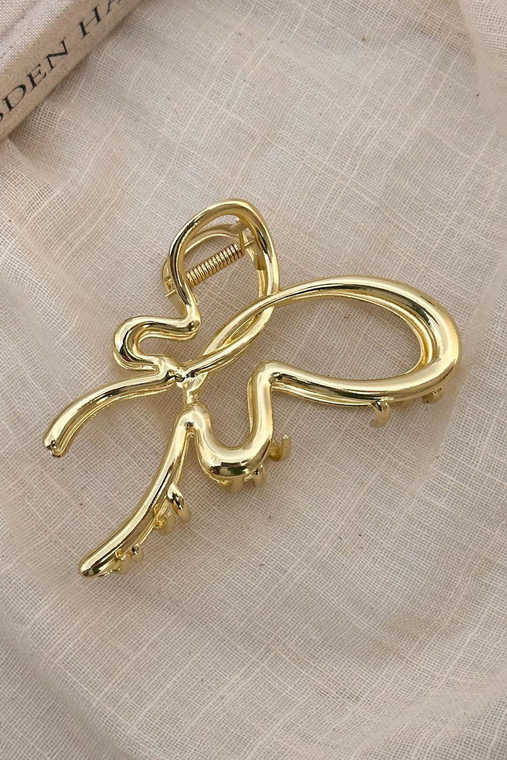 Gold Butterfly Shape Alloy Large Hair Claw Clip Headwear JT's Designer Fashion