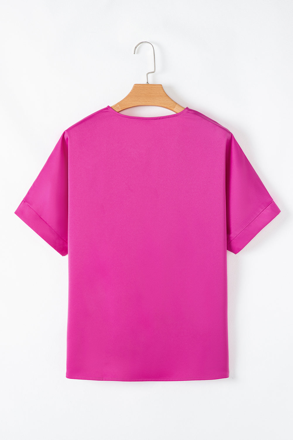 Bright Pink Silky V Neck Dolman Blouse Pre Order Tops JT's Designer Fashion