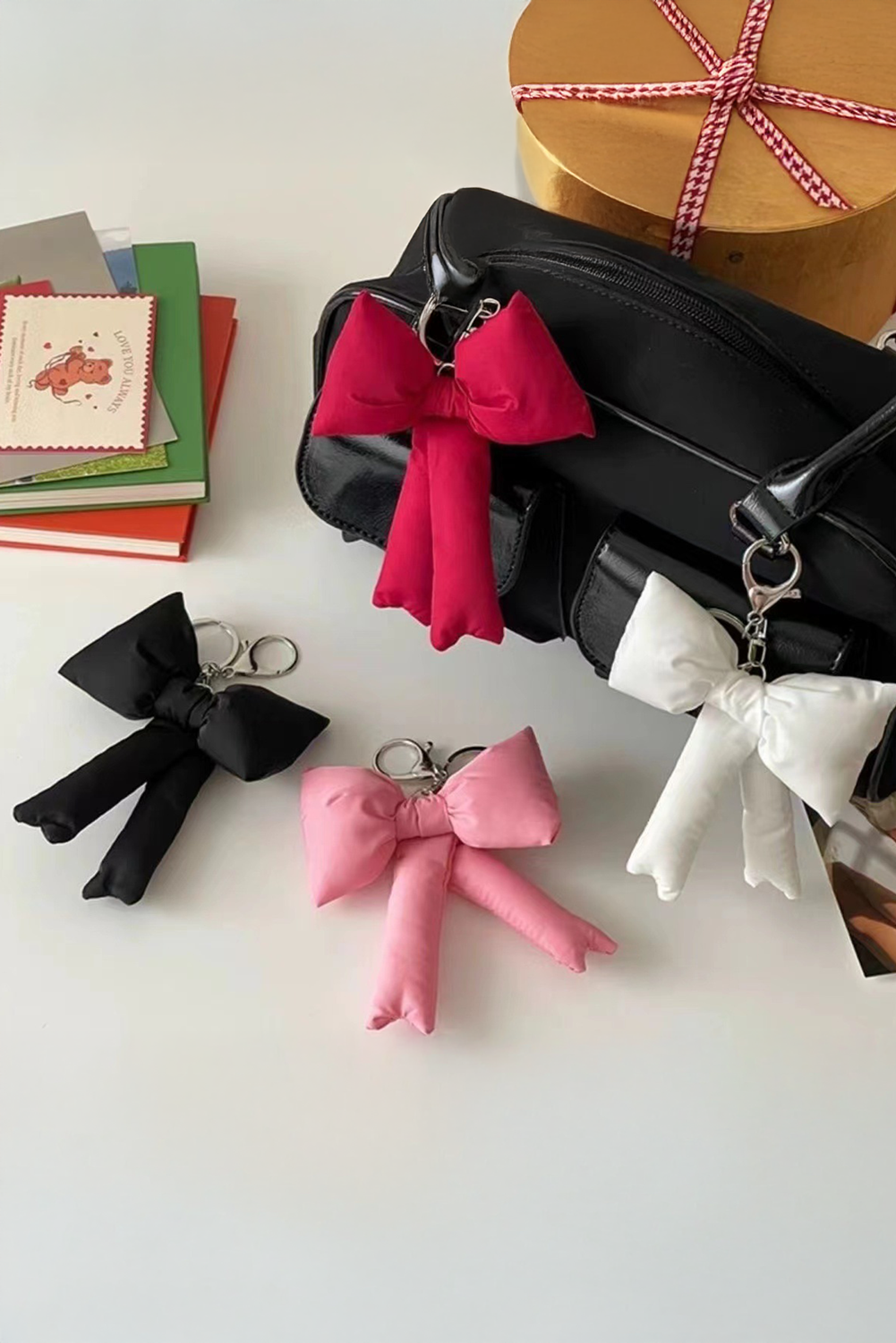 Pink Cute 3D Bow Knot Keychain Other Accessories JT's Designer Fashion