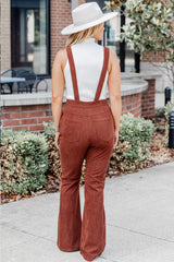 Chestnut Perfect For You Brown Corded Zip Up Overalls Bottoms JT's Designer Fashion