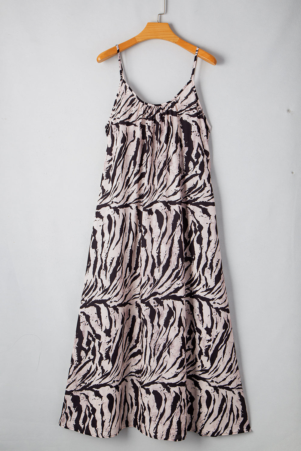 Black Abstract Print Open Back Boho Loose Maxi Sundress Maxi Dresses JT's Designer Fashion