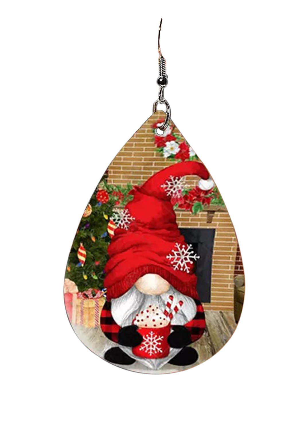 Christmas Gnomies Snowflake Water Drop Earrings Jewelry JT's Designer Fashion