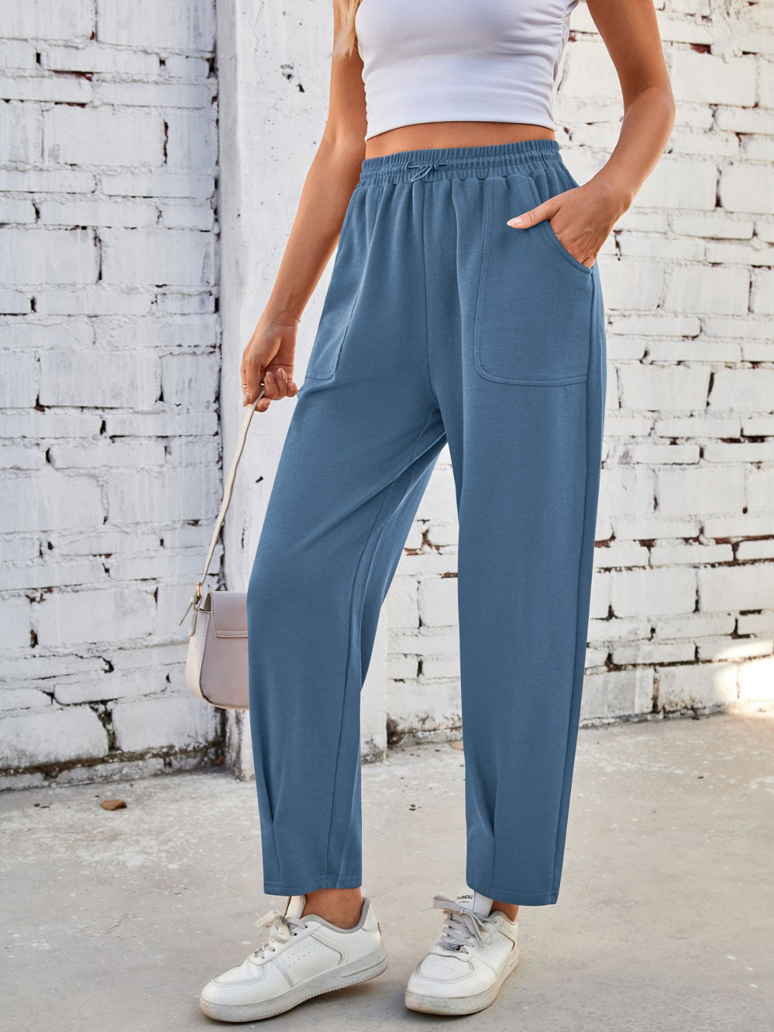 Lovelet Drawstring Pants with Pockets Pants & Culotte JT's Designer Fashion