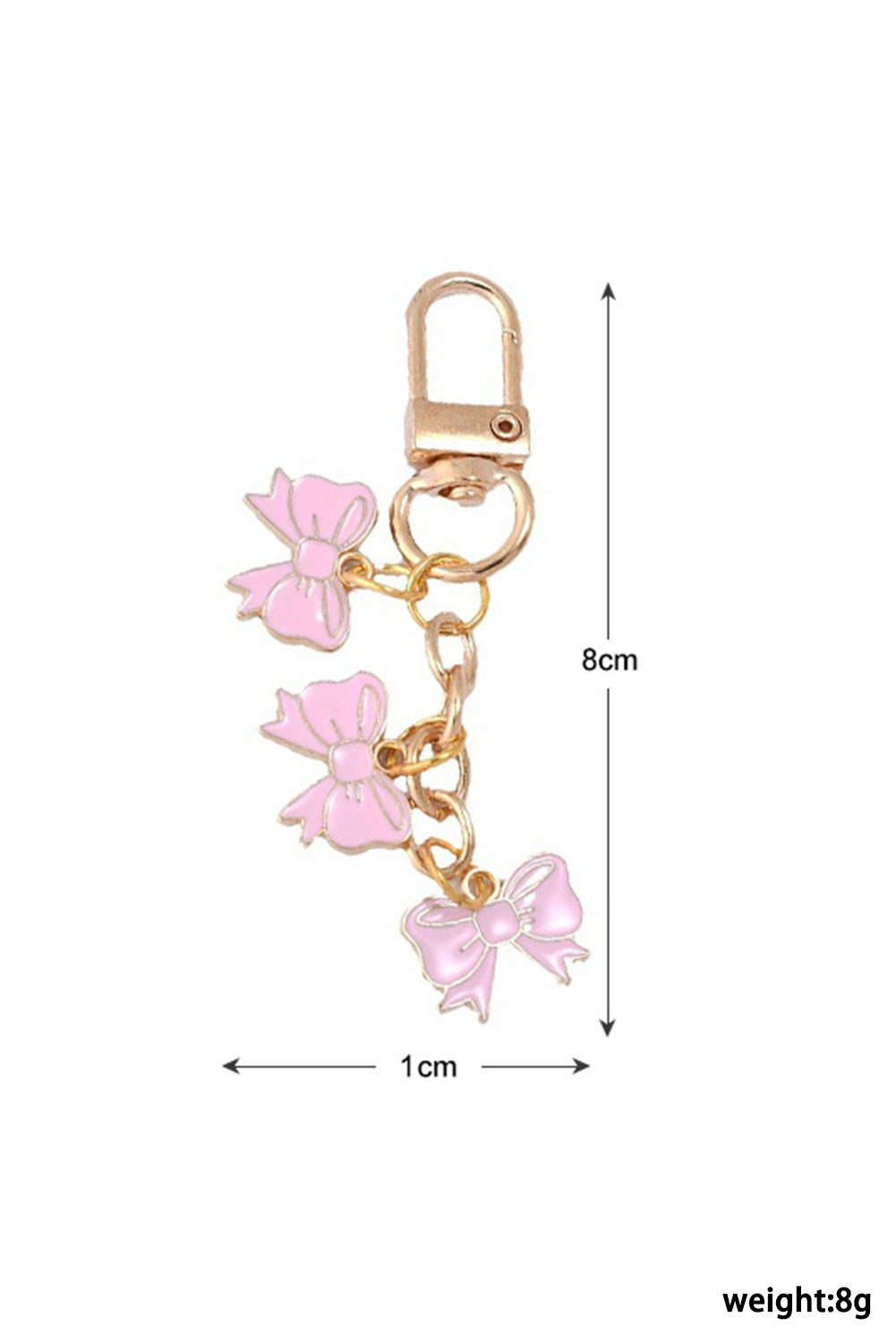 Pink Bow Knot Shape Charms Plated Alloy Keychain Other Accessories JT's Designer Fashion