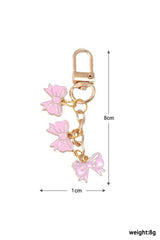 Pink Bow Knot Shape Charms Plated Alloy Keychain Other Accessories JT's Designer Fashion