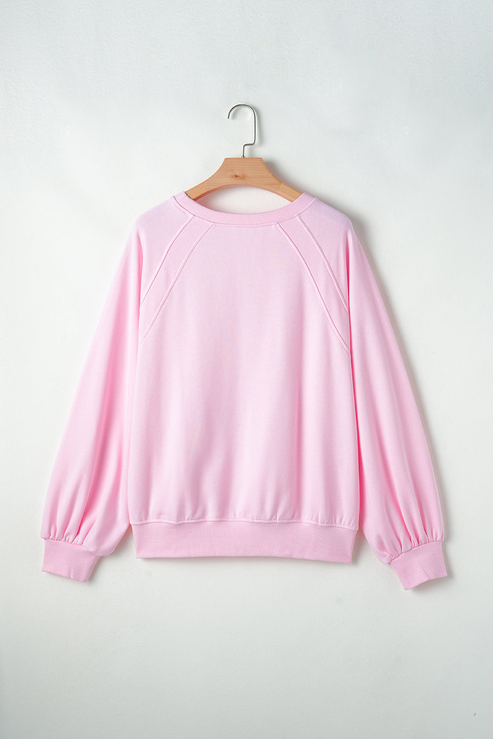 Pink Hugs and Kisses Pop Up Embroidered Raglan Sleeve Sweatshirt Sweatshirts & Hoodies JT's Designer Fashion