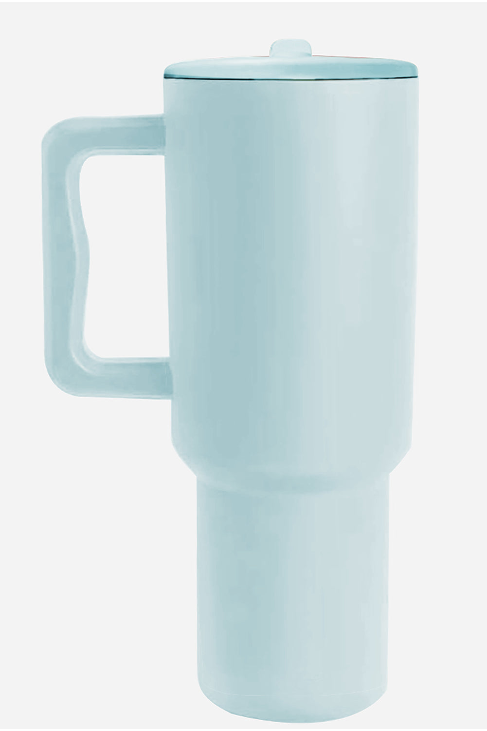 Mist Blue Frosted Stainless Handle Large Vacuum Cup with Straw 40oz Tumblers JT's Designer Fashion