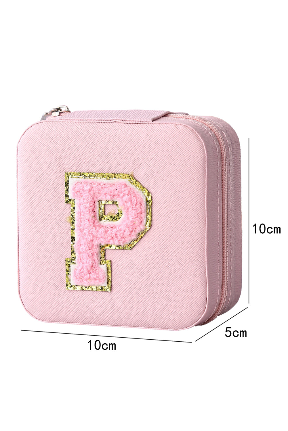 Pink Chenille P Patch Small Jewelry Box Other Accessories JT's Designer Fashion