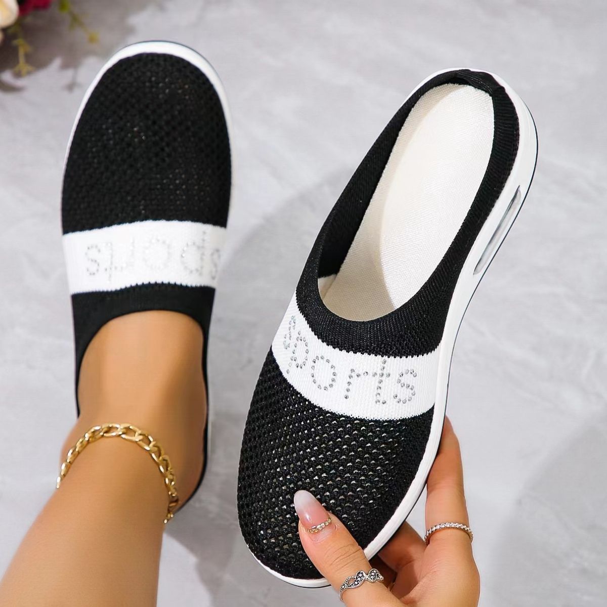 Breathable Mesh Round Toe Sandals Slippers JT's Designer Fashion