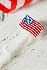 White American Flag Print PVC Soft Plastic Straw Lid Other Accessories JT's Designer Fashion