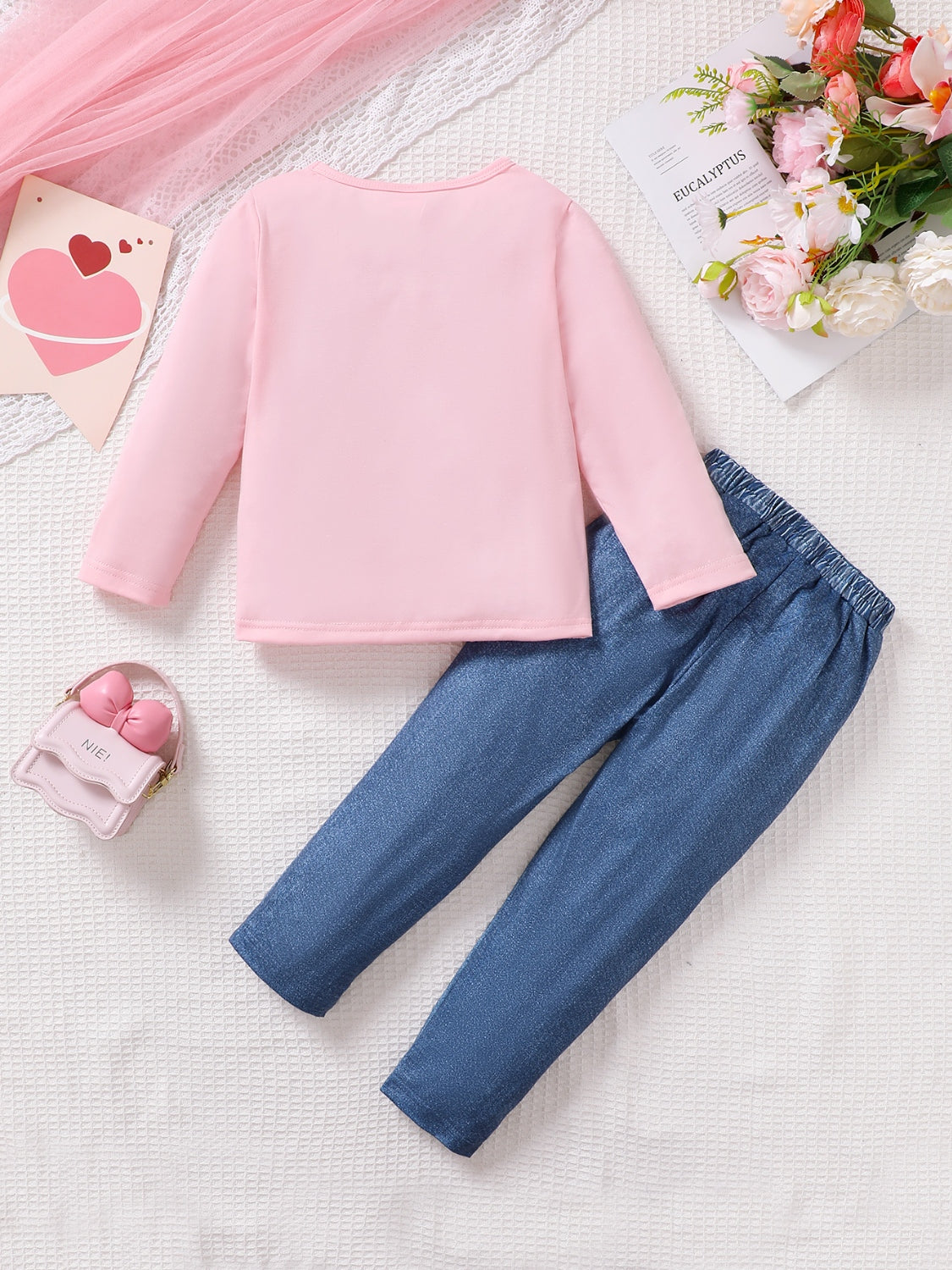 Children's Cartoon Graphic Top and Pants Set Children's Apparel JT's Designer Fashion