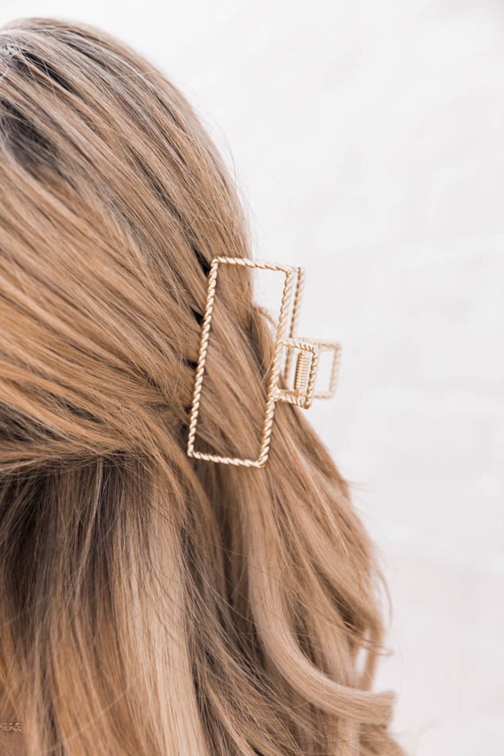 Gold Square Hair Claw Clip Headwear JT's Designer Fashion