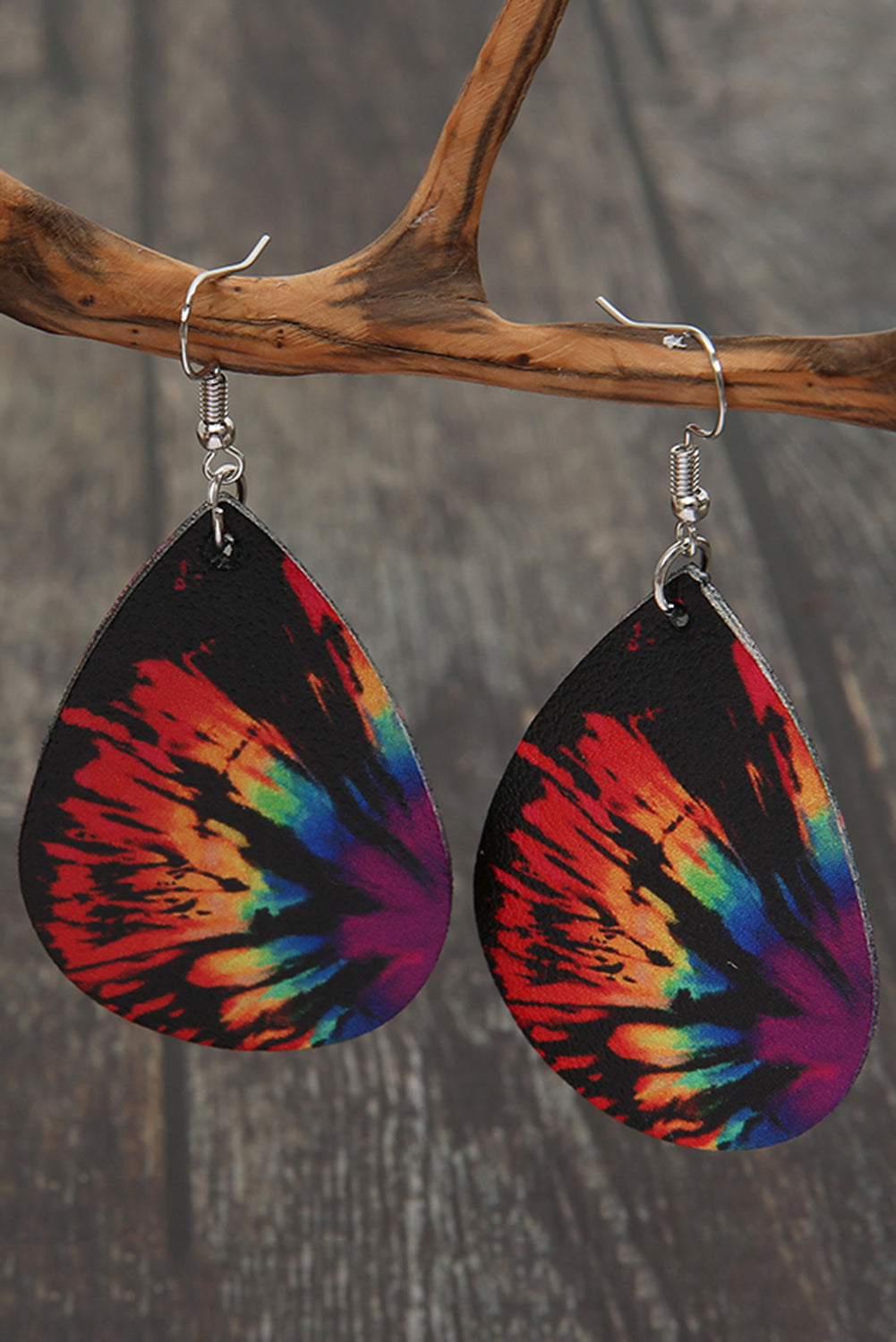 Colorful wings gradient leather earrings Jewelry JT's Designer Fashion