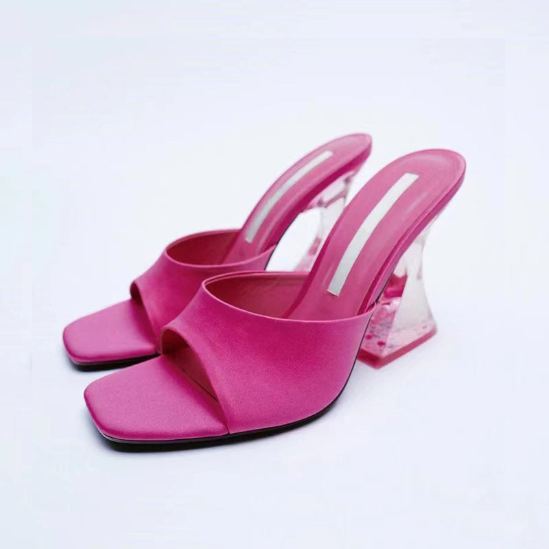 Open Toe High Heel Sandals Hot Pink Sandals JT's Designer Fashion