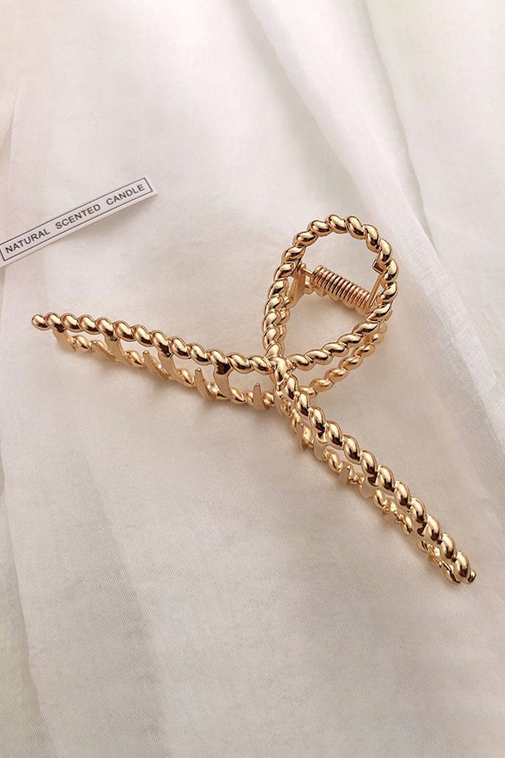 Gold Twist Large Alloy Hair Clip Headwear JT's Designer Fashion