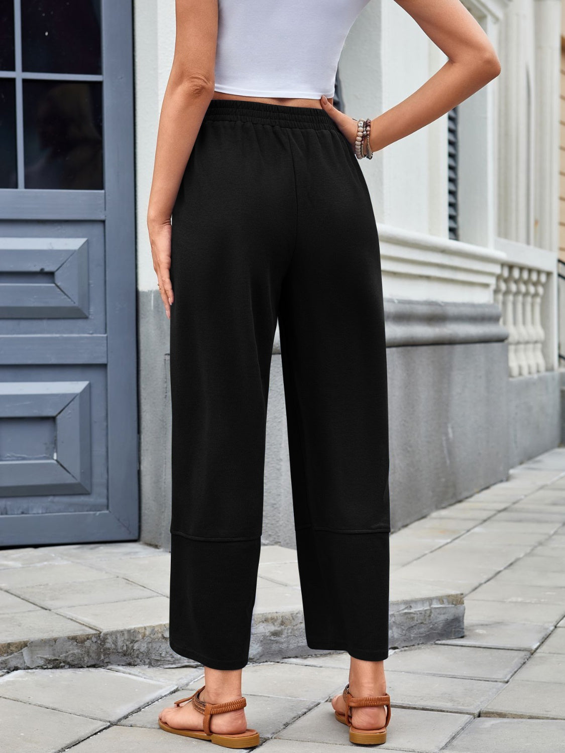 Lovelet Elastic Waist Wide Leg Pants Pants & Culotte JT's Designer Fashion