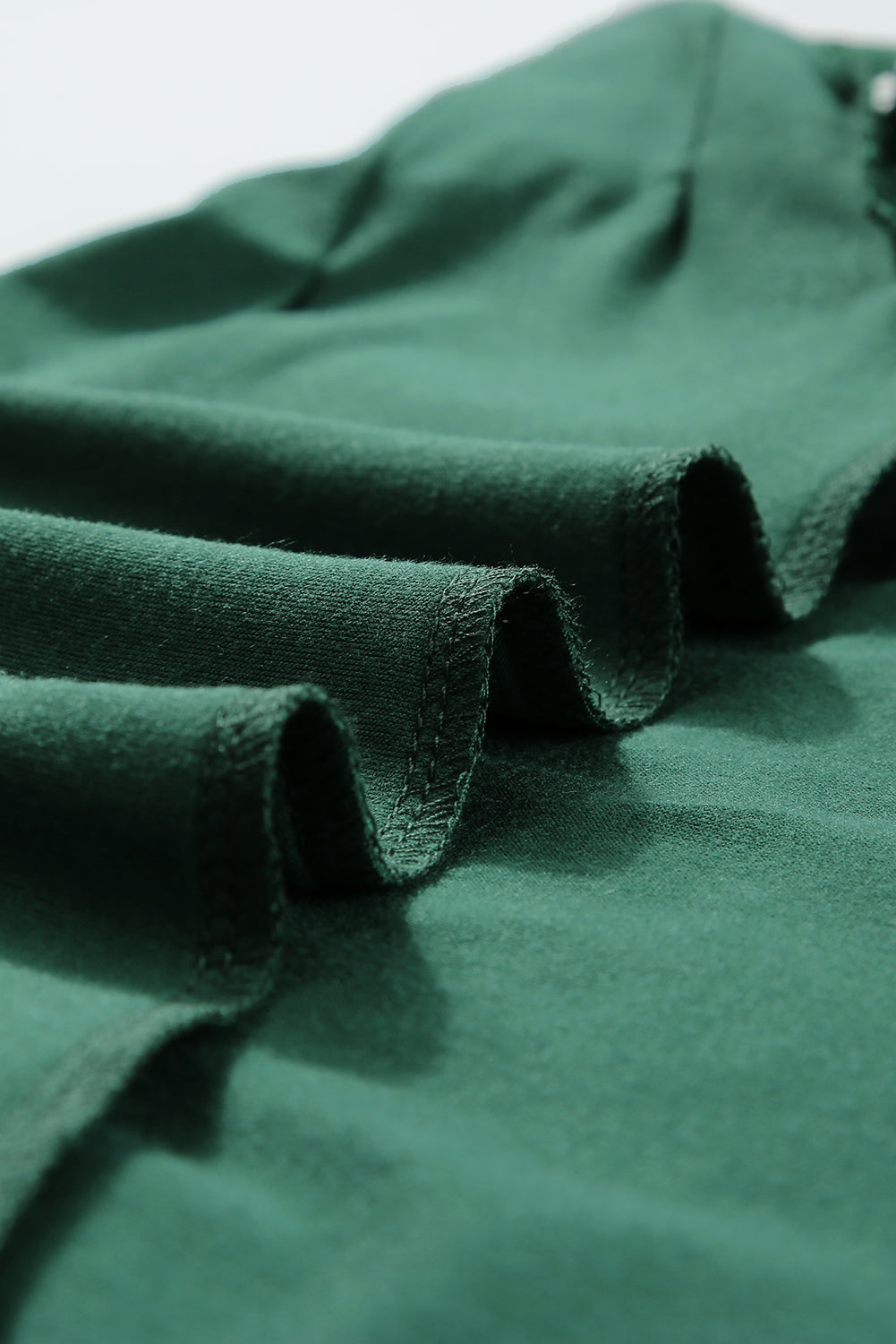 Blackish Green Seamed Detail Contrast Lace Raglan Sleeve Tee Pre Order Tops JT's Designer Fashion