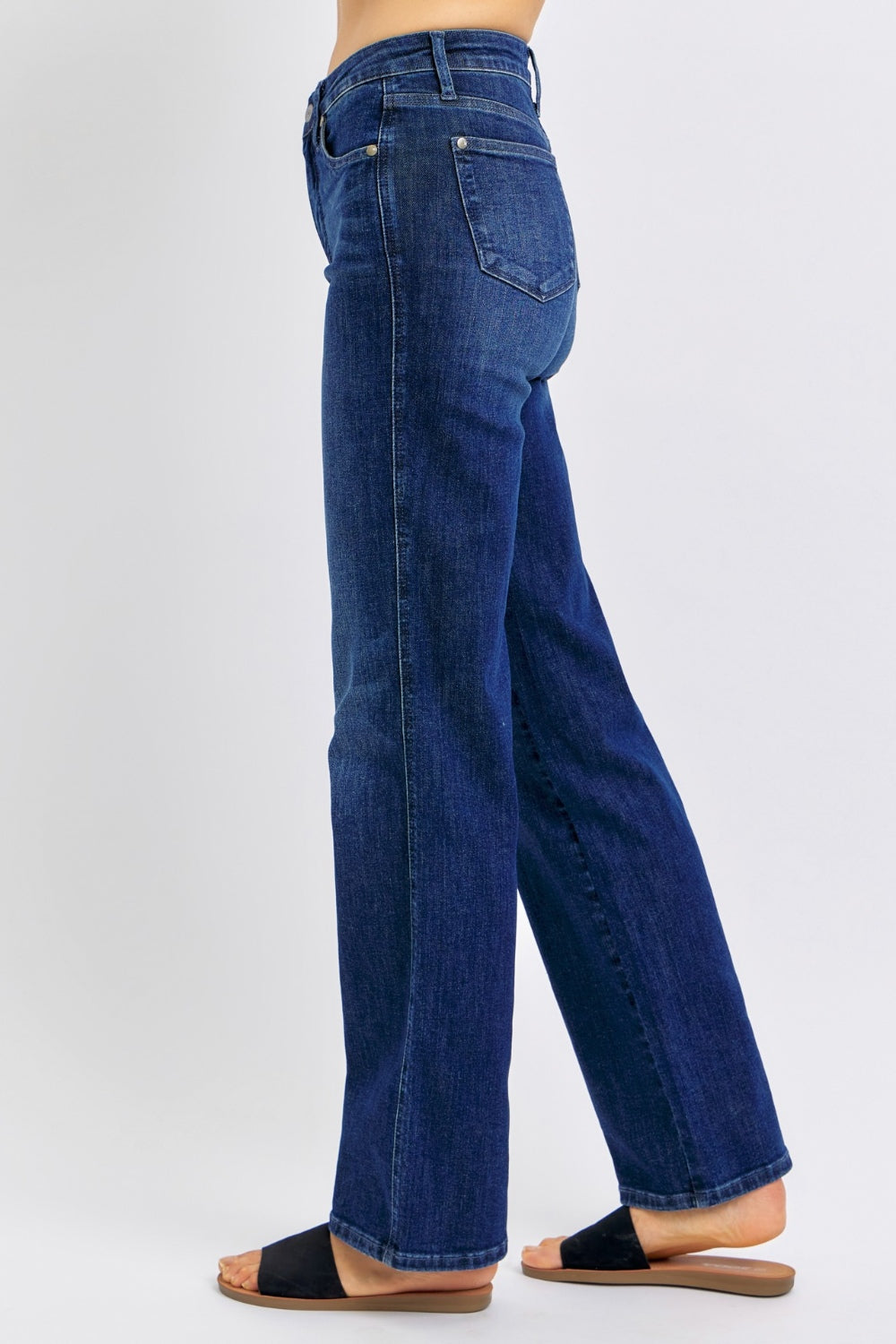 Judy Blue Full Size High Waist Tummy Control Straight Jeans High Waist Jeans JT's Designer Fashion