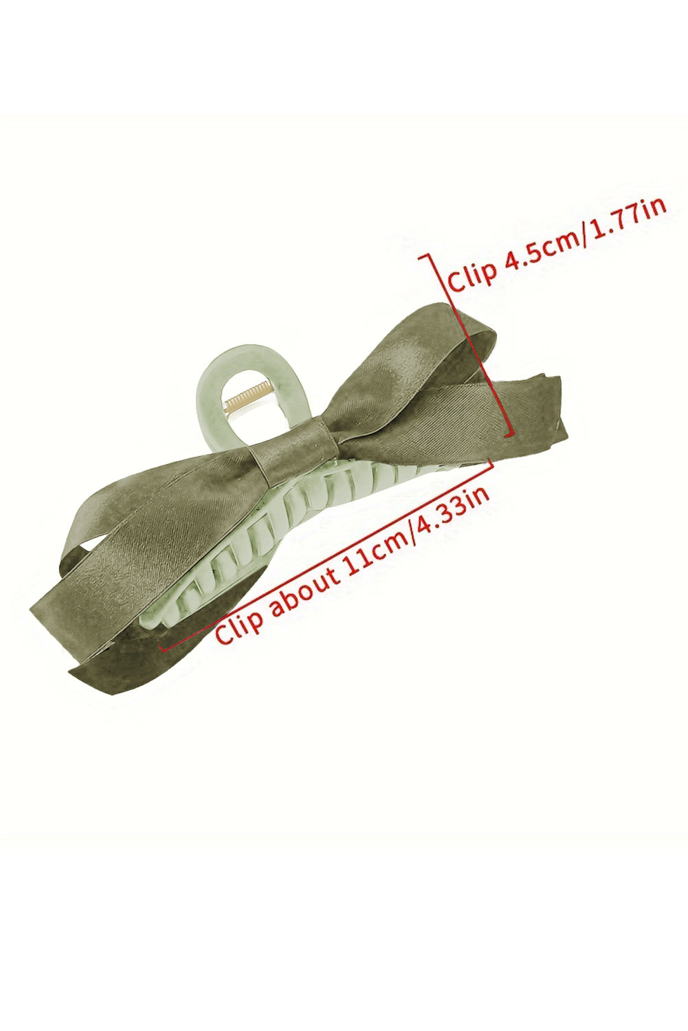 Mist Green Bow Decor Large Hair Claw Clip Headwear JT's Designer Fashion