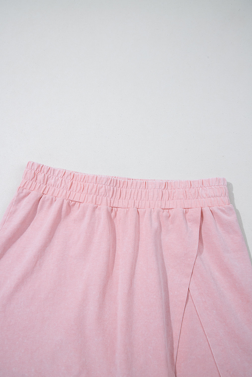 Light Pink 2 Pieces Mineral Wash Cotton Tank Top Lined Split Skirt Set Two Piece Dresses JT's Designer Fashion
