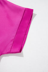 Bright Pink Silky V Neck Dolman Blouse Pre Order Tops JT's Designer Fashion