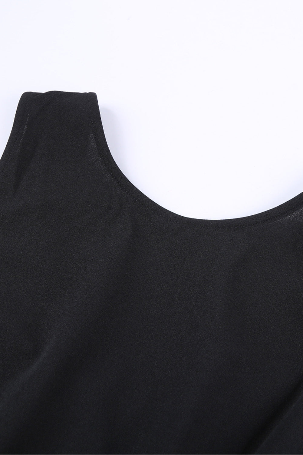 Black Deep V-neck Sleeveless Solid Jumpsuit Jumpsuits & Rompers JT's Designer Fashion
