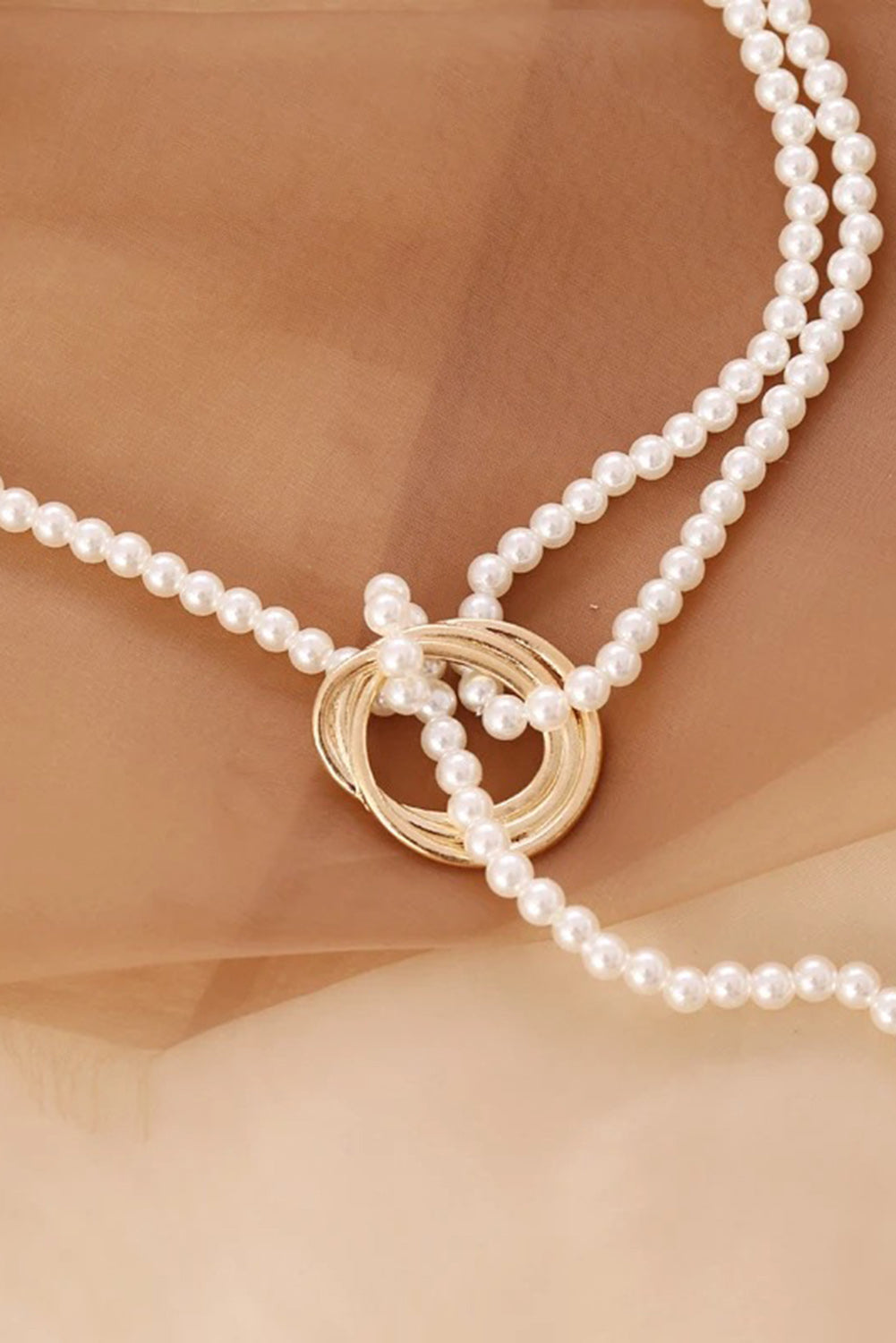 White Elegant Pearl Aureate Ring Necklace Jewelry JT's Designer Fashion