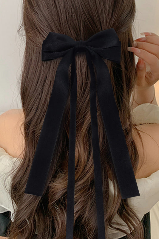 Black Sweet Girl Bow Knot Hair Clip Headwear JT's Designer Fashion