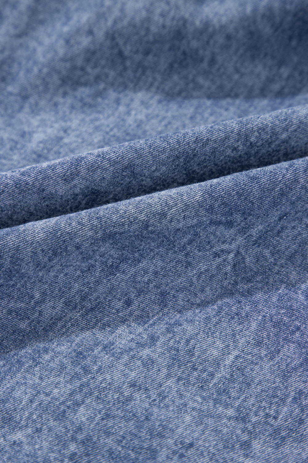 Beau Blue Tie V Neck Tucking Detail Short Sleeve Denim Shift Dress Mini Dresses JT's Designer Fashion