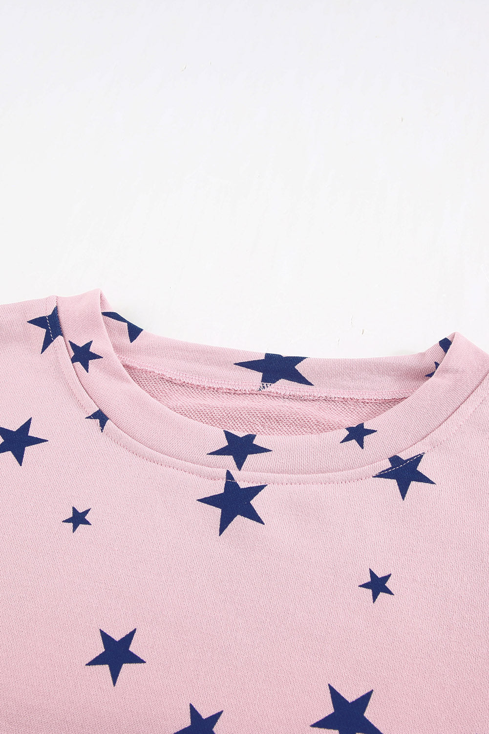 Pink Give A Little Love Crew Neck Star Print Long Sleeve Top Long Sleeve Tops JT's Designer Fashion