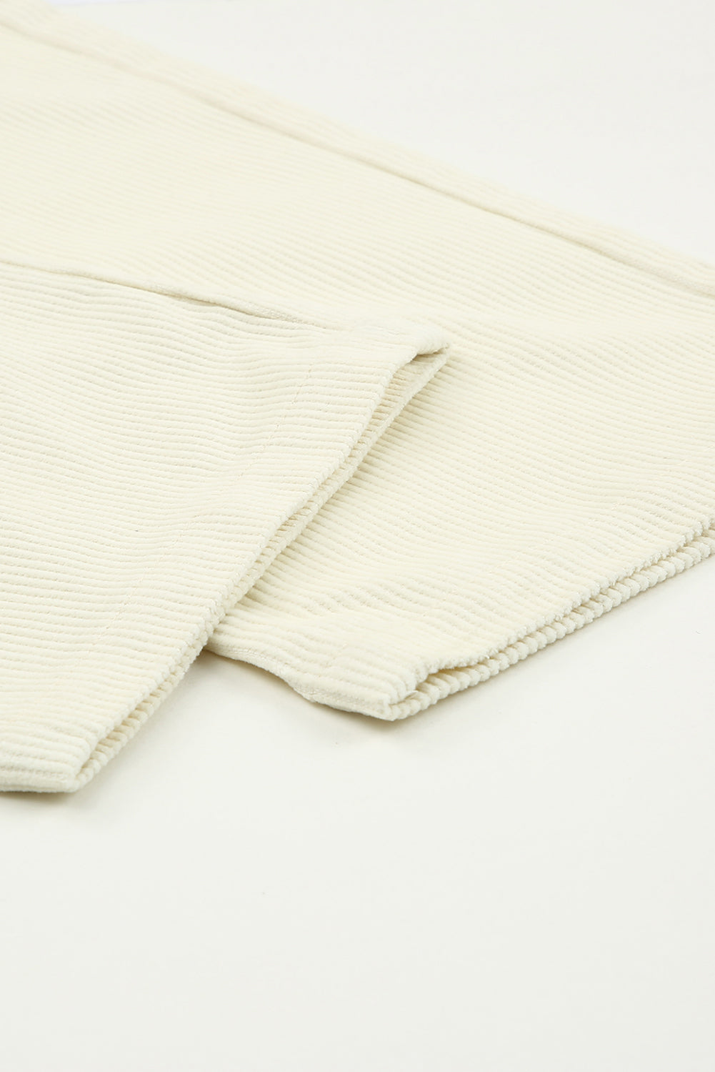 Beige Corduroy High Waist Straight Leg Pants Pants & Culotte JT's Designer Fashion