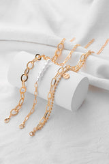 Gold Pearl Plated Alloy Adjustable Chain Necklace Jewelry JT's Designer Fashion