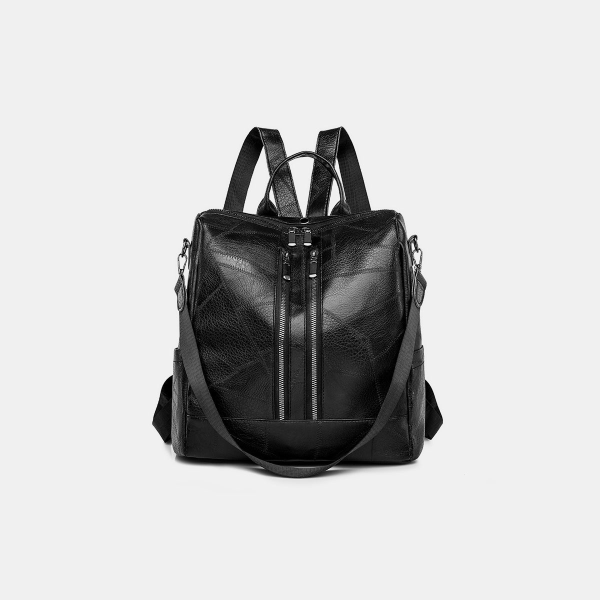 PU Leather Backpack Bag Black One Size Backpacks JT's Designer Fashion