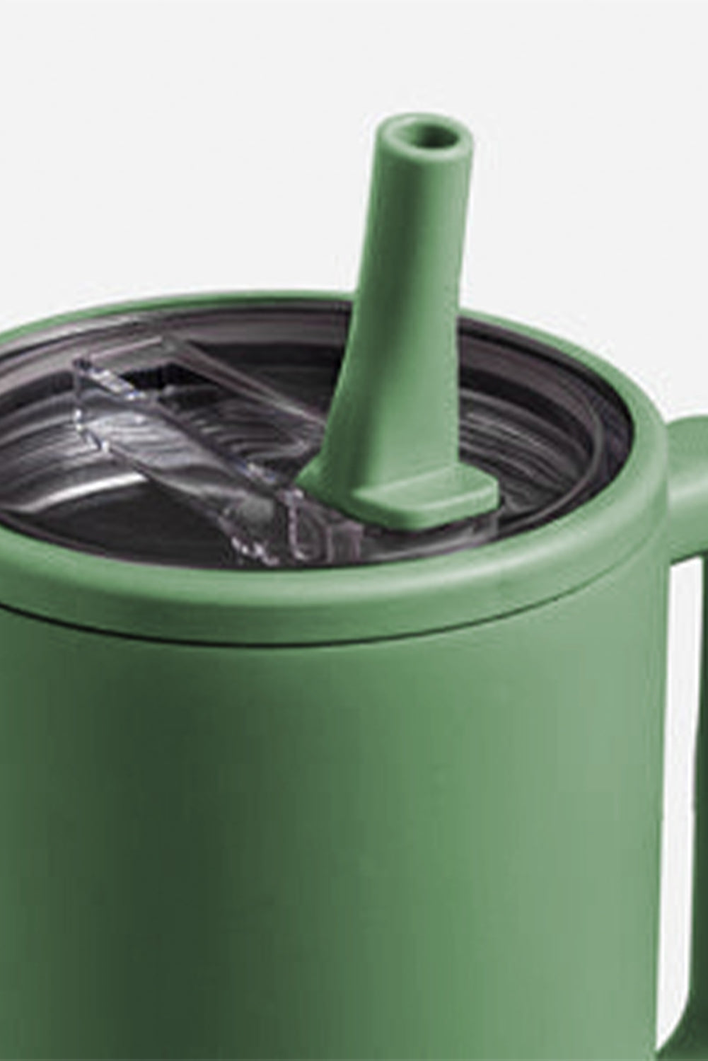 Dark Green Frosted Stainless Handle Large Vacuum Cup with Straw 1200ml Tumblers JT's Designer Fashion