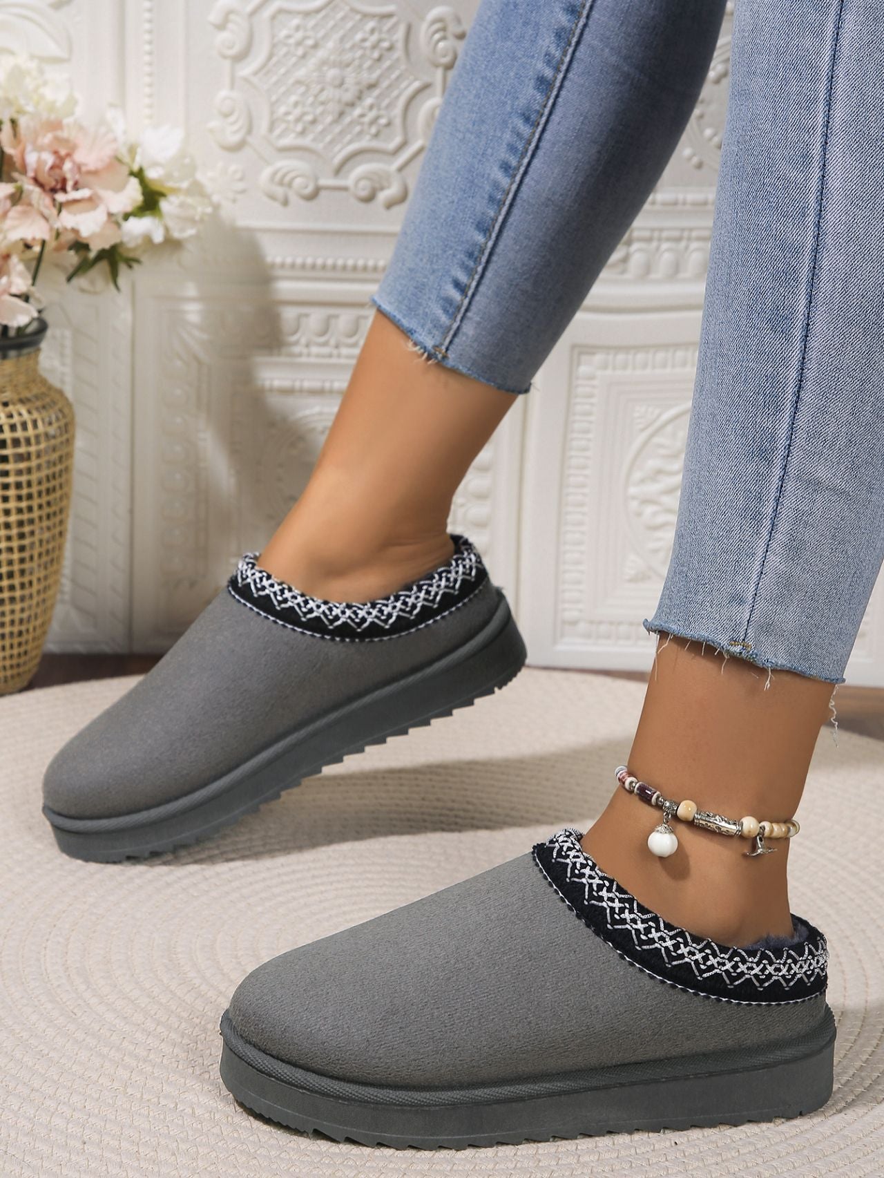 Round Toe Platform Slippers Slippers JT's Designer Fashion