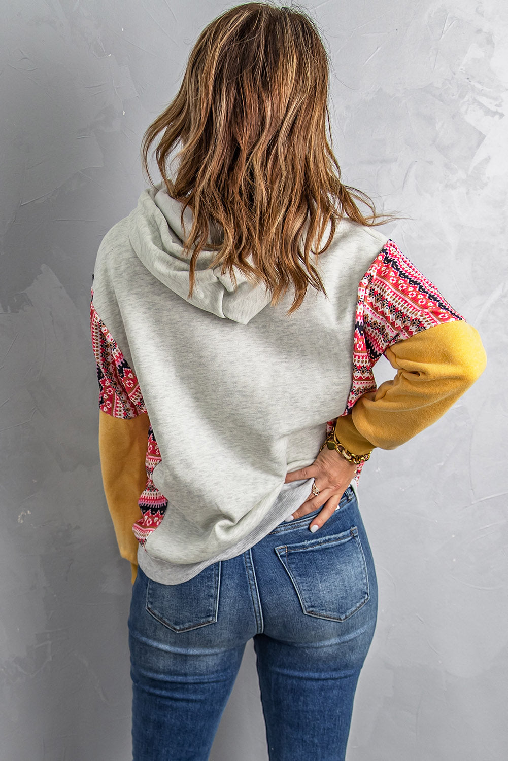 Aztec Patch Pullover Hoodie Sweatshirts & Hoodies JT's Designer Fashion